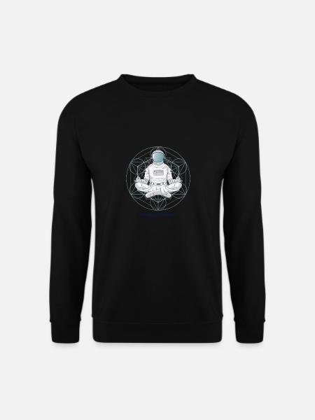 ASTRONAUT SPACE MEDITATION - Unisex Sweatshirt - black