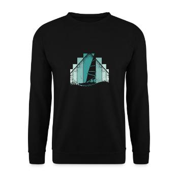 Windsurfing Retro - Sweat-shirt Unisexe - noir - Devant - Alina (178cm) & Michal (187cm)