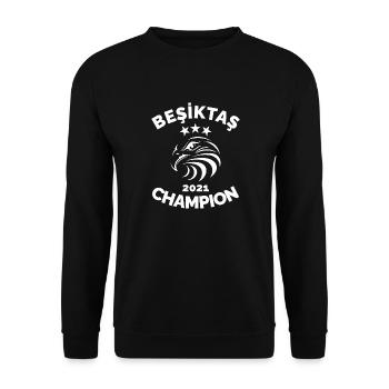 Besiktas sampiyon w - Unisex Sweatshirt - black - Front - Alina (178cm) & Michal (187cm)