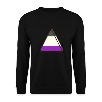 Triangle asexuel - Sweat-shirt Unisexe - noir - Devant - Alina (178cm) & Michal (187cm)
