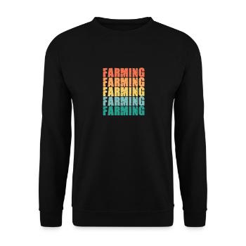 Cool Vintage Farmer Retro Farm Life Farming Colorful - Unisex Sweatshirt - black - Front - Alina (178cm) & Michal (187cm)
