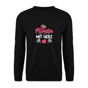 Blumen Floristin Blumengeschäft - Unisex Pullover - Schwarz - Vorne - Alina (178cm) & Michal (187cm)
