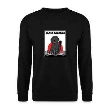 Schwarz labzilla | Funny Lab Labrador Retriever - Sweat-shirt Unisexe - noir - Devant - Alina (178cm) & Michal (187cm)