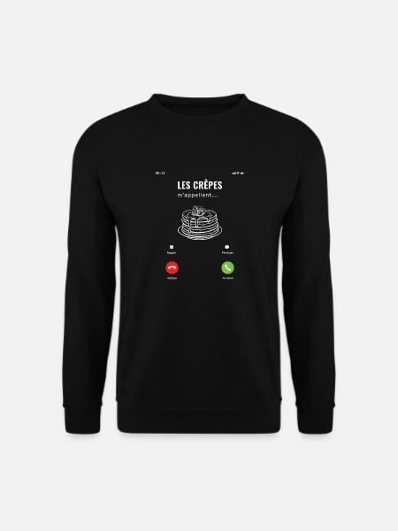 Les crêpes m'appellent il faut que j'y aille - Sweat-shirt Unisexe - noir