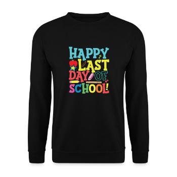Last day of school - Unisex Sweatshirt - black - Front - Alina (178cm) & Michal (187cm)