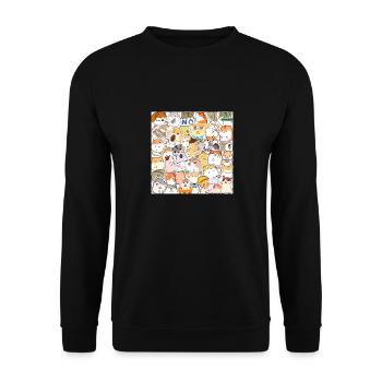 Hamster Telefon Korea - Unisex Pullover - Schwarz - Vorne - Alina (178cm) & Michal (187cm)
