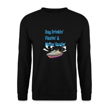 Bateau et bateau à moteur capitaine et bateau - Sweat-shirt Unisexe - noir - Devant - Alina (178cm) & Michal (187cm)