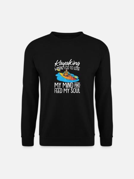 Lustiger Kanu Kajak Ruder und Paddelsport Spruch - Unisex Pullover - Schwarz