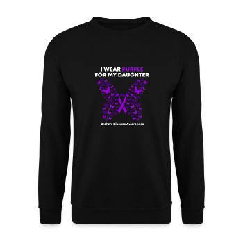 Crohn's Disease Awareness - Awareness Fight Against - Unisex Sweatshirt - black - Front - Alina (178cm) & Michal (187cm)