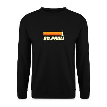 Sankt Pauli Retro St. Pauli Vintage Anker Hamburg - Unisex Sweatshirt - black - Front - Alina (178cm) & Michal (187cm)