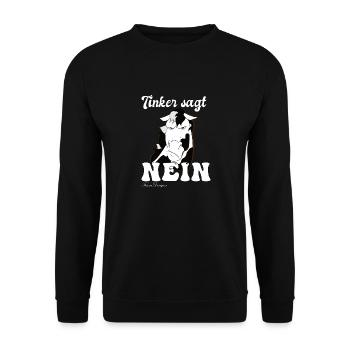 Tinker sagt Nein lustiges süßes trotziges Pferde - Unisex Pullover - Schwarz - Vorne - Alina (178cm) & Michal (187cm)