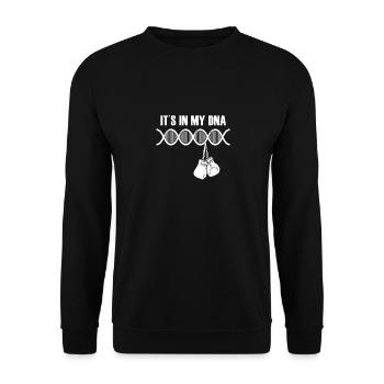 C’est dans mon boxeur d’ADN gants de boxe - Sweat-shirt Unisexe - noir - Devant - Alina (178cm) & Michal (187cm)