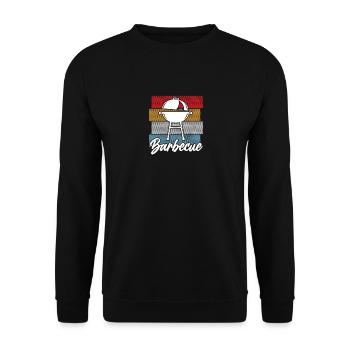 Grilling BBQ Grill Master Steak Grill Season Sausage - Unisex Sweatshirt - black - Front - Alina (178cm) & Michal (187cm)