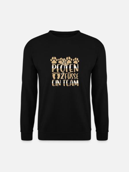 4 Pfoten 2 Füße ein Team - Unisex Pullover - Schwarz