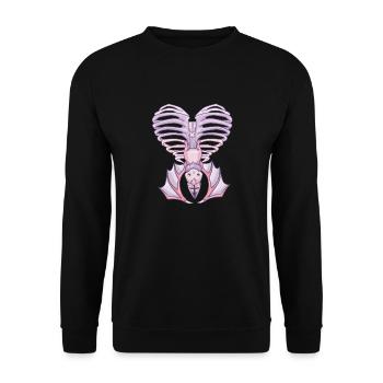 Nu Goth, Pastel Goth Aesthetic, Witchy Creepy Cute - Unisex Pullover - Schwarz - Vorne - Alina (178cm) & Michal (187cm)