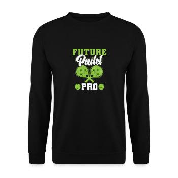 Future Padel Pro Tennis Ballsport - Sweat-shirt Unisexe - noir - Devant - Alina (178cm) & Michal (187cm)