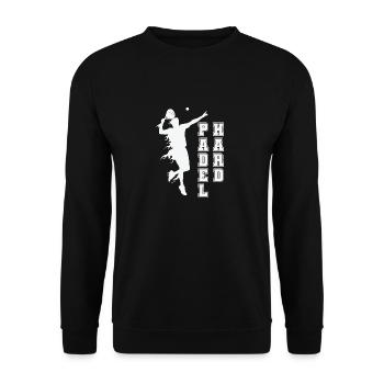 Padel Hard Tennis Sport et balle - Sweat-shirt Unisexe - noir - Devant - Alina (178cm) & Michal (187cm)