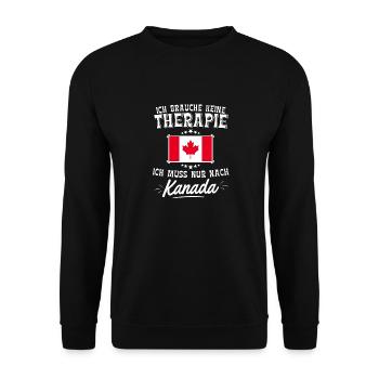 Kanada Flagge - Unisex Pullover - Schwarz - Vorne - Alina (178cm) & Michal (187cm)