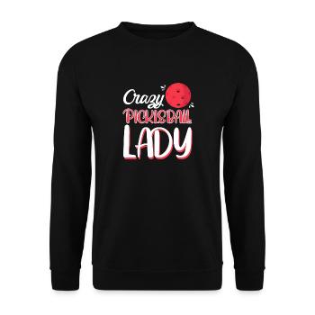 Fun Pickleball Design for Pickleball Players - Unisex Sweatshirt - black - Front - Alina (178cm) & Michal (187cm)
