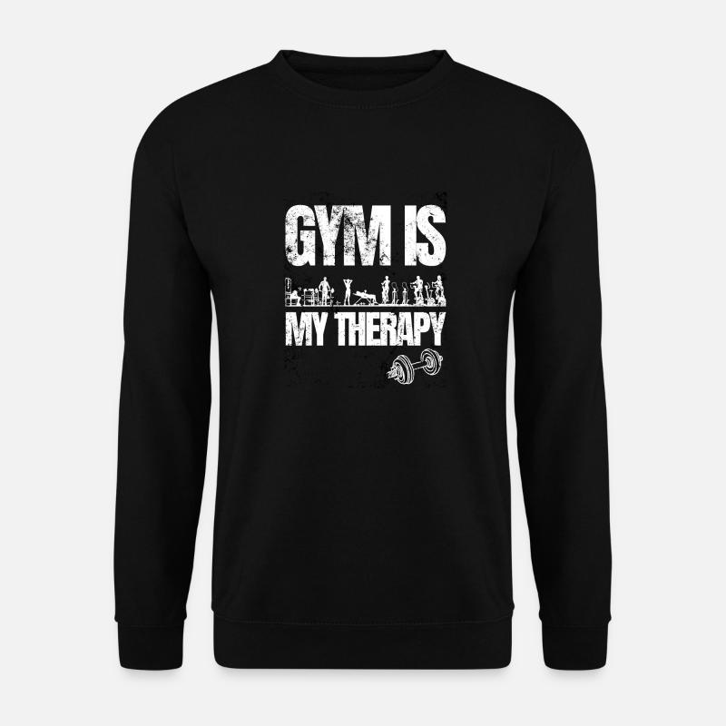 Gym Is My Therapy - Unisex Sweatshirt - black