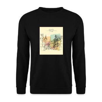 Hannover germany germany - Unisex Sweatshirt - black - Front - Alina (178cm) & Michal (187cm)
