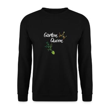 Damen Garten Queen - Unisex Pullover - Schwarz - Vorne - Alina (178cm) & Michal (187cm)