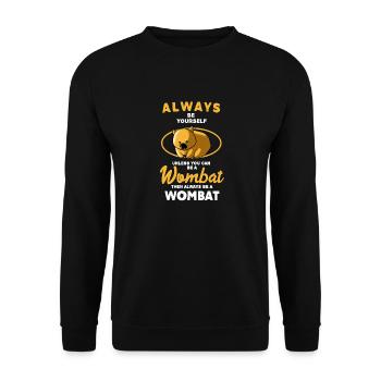 Wombat - Sweat-shirt Unisexe - noir - Devant - Alina (178cm) & Michal (187cm)