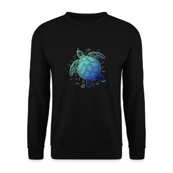 turtle - Unisex Sweatshirt - black - Front - Alina (178cm) & Michal (187cm)