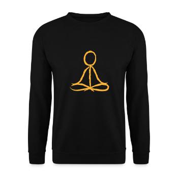 Yoga Peace Gift Spirituality Meditation - Unisex Sweatshirt - black - Front - Alina (178cm) & Michal (187cm)
