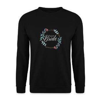 Team Bride - Stag do Bride - Unisex Sweatshirt - black - Front - Alina (178cm) & Michal (187cm)