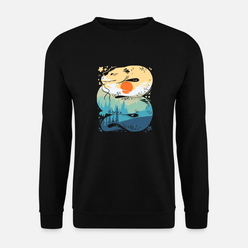 Sunrise Dragon - Unisex Pullover - Schwarz