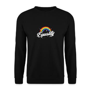 Equality Art Lesbian Bisexual Trans Gay Pride - Unisex Sweatshirt - black - Front - Alina (178cm) & Michal (187cm)