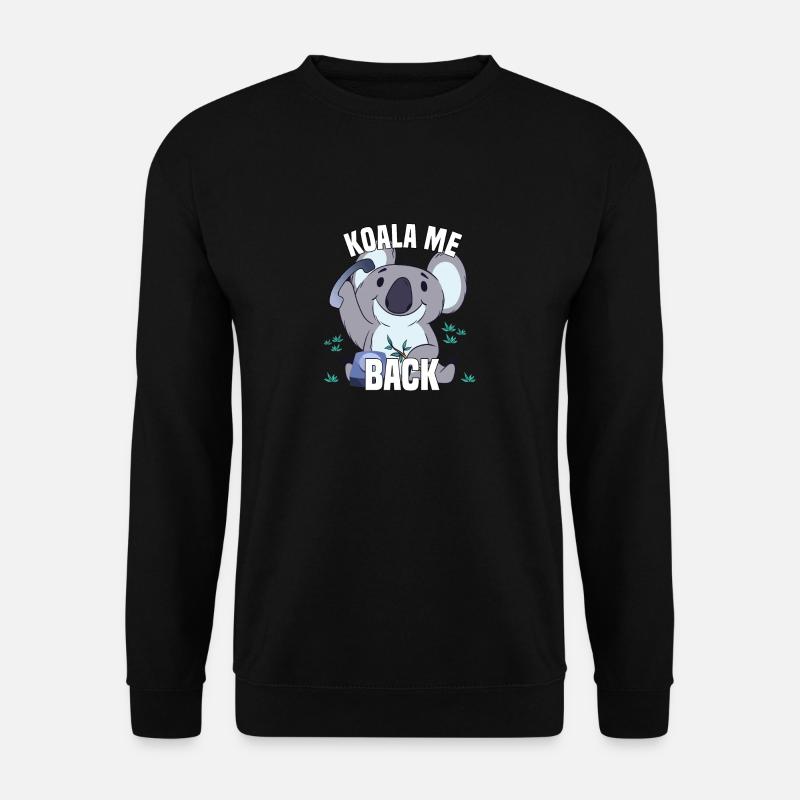 Koala me Back - Koala Bär mit Telefon - Unisex Pullover - Schwarz