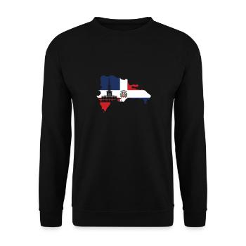 Dominican Republic Flag - Unisex Sweatshirt - black - Front - Alina (178cm) & Michal (187cm)