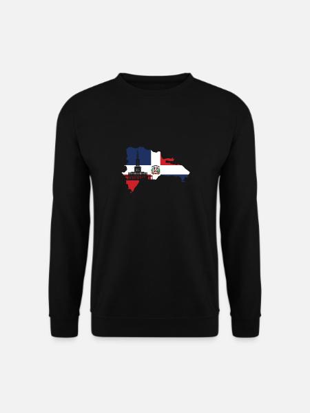 Dominikanische Republik Flagge - Unisex Pullover - Schwarz