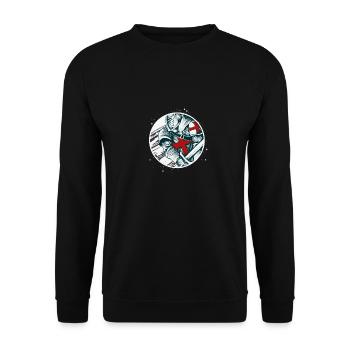 Templerkriegerritter - Unisex Pullover - Schwarz - Vorne - Alina (178cm) & Michal (187cm)