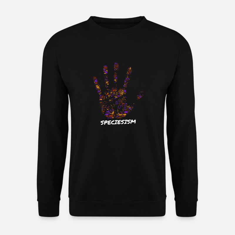 Stop au spécisme Empreinte de main animale - Sweat-shirt Unisexe - noir