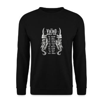 Wikinger Nordic Walhalla Norse Mythology - Unisex Pullover - Schwarz - Vorne - Alina (178cm) & Michal (187cm)