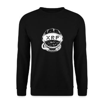 XRP Space Gift Universe Cosmonaut - Unisex Sweatshirt - black - Front - Alina (178cm) & Michal (187cm)
