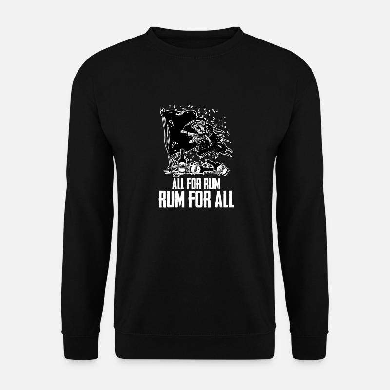Rum Piratenflagge - Unisex Pullover - Schwarz