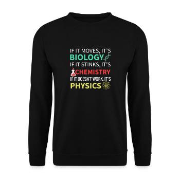 Biologist Gift Biology Genetics Researchers Student - Unisex Sweatshirt - black - Front - Alina (178cm) & Michal (187cm)