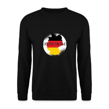 Germany Football Game Gift Country - Unisex Sweatshirt - black - Front - Alina (178cm) & Michal (187cm)