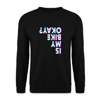 C’est mon vélo OK ? VTT VTT cadeau - Sweat-shirt Unisexe - noir - Devant - Alina (178cm) & Michal (187cm)