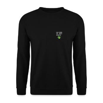 Kann spuren von Hopfen enthalten Bier Motiv Shirt - Unisex Pullover - Schwarz - Vorne - Alina (178cm) & Michal (187cm)