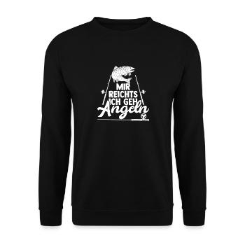 angling - Unisex Sweatshirt - black - Front - Alina (178cm) & Michal (187cm)