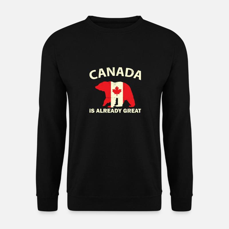 OURS DU DRAPEAU CANADIEN LE CANADA EST DÉJÀ UN GRAND CANADA - Sweat-shirt Unisexe - noir