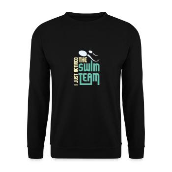 I Just Retired the Swim Team Post Vasectomy - Unisex Sweatshirt - black - Front - Alina (178cm) & Michal (187cm)