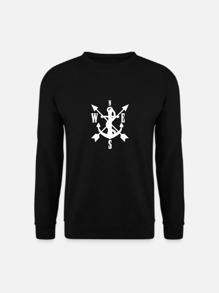 Ancre lac cadeau mer du Nord Renard - Sweat-shirt Unisexe - noir