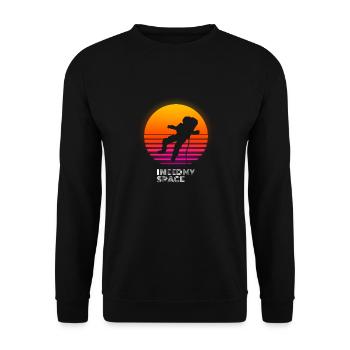 I need my Space - Unisex Pullover - Schwarz - Vorne - Alina (178cm) & Michal (187cm)