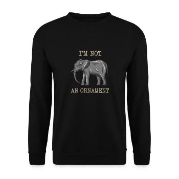 Elefant Tierschutz - Unisex Pullover - Schwarz - Vorne - Alina (178cm) & Michal (187cm)